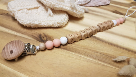 Peachy Keen Teether and Dummy Clip Set