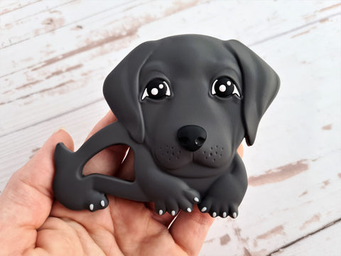 Black Dog Silicone Teether for Babies and Children