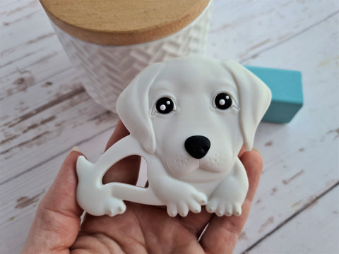 White Dog Silicone Teether for Babies and Children